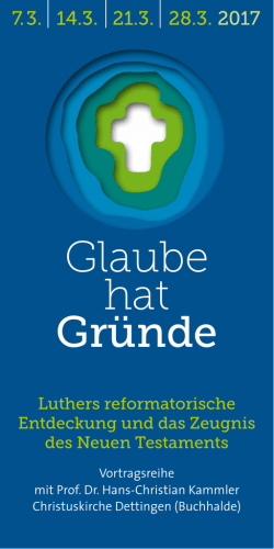 Glaube hat Gr&uuml;nde - Kirche Dettingen