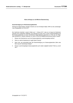 Drucksachen allgemein - Nieders&auml;chsischer Landtag