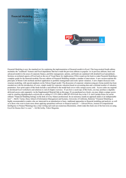 E-Books Financial Modeling (MIT Press) Full