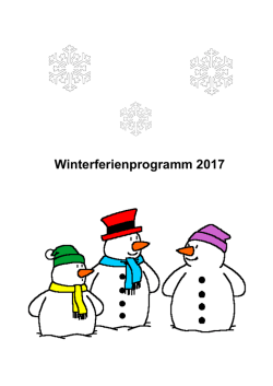 Winterferienprogramm 2017