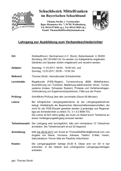 Ausschreibung - Schachbezirk Mittelfranken