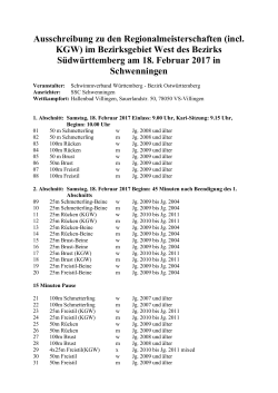 Schwenningen - Schwimmverband Württemberg
