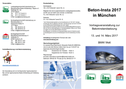 Beton-Insta 2017 in M&uuml;nchen - Bundesg&uuml;tegemeinschaft