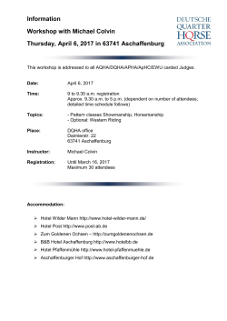 Information Workshop with Michael Colvin Thursday, April 6
