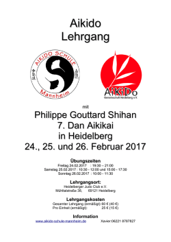 Aikido Lehrgang - Aikido Gemeinschaft Heidelberg