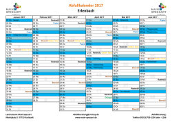 Abfallkalender 2017 Erlenbach