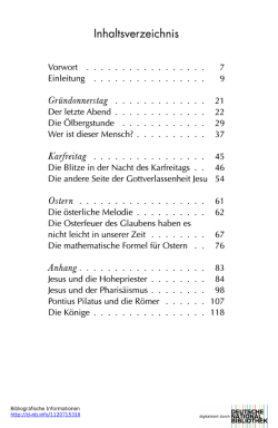 Inhaltsverzeichnis