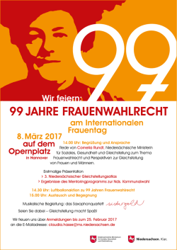 99 JAHRE FRAUENWAHLRECHT