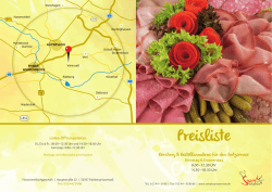 Preisliste - Sampl Partyservice