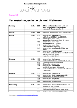 Gottesdienst als PDF - in der Stadt Lorch!