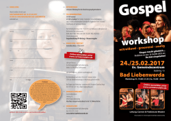Flyer Gospelworkshop - Kirchenkreis Bad Liebenwerda