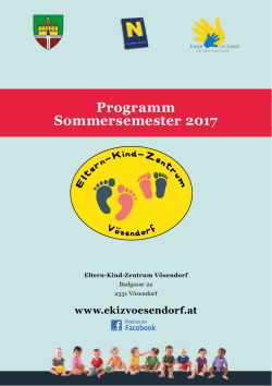 Programm Sommersemester 2017
