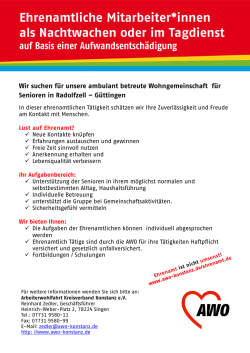 Ehrenamtliche Mitarbeiter*innen als Nachtwachen