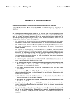 Drucksachen allgemein - Nieders&auml;chsischer Landtag