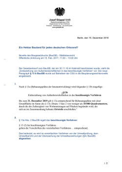 Page 1 ./. 2 Josef G&ouml;ppel MdB Diplomforstingenieur (FH