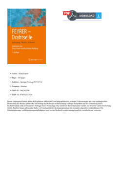 FEYRER: Drahtseile: Bemessung, Betrieb, Sicherheit