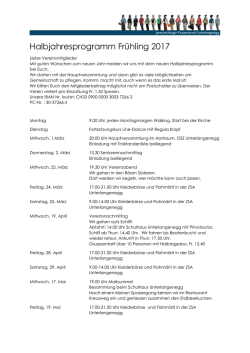 Halbjahresprogra - Frauenverein Unterlangenegg
