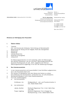 Hinweise - jura | Uni Bonn