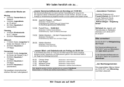 Monatsprogramm - der Süddeutschen Gemeinschaft Ehningen