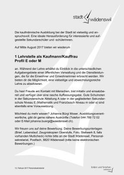 Eine Lehre als Kaufmann/Kauffrau bei der Stadt