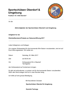 Standputzete 2017 - Sportschützen Oberdorf