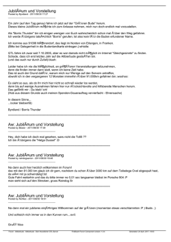 Jubil&Atilde;&curren;um und Vorstellung Aw: Jubil&Atilde;&curren;um und
