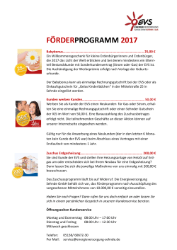 förderprogramm 2017 - Sehnde-News