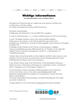 Infoschreiben hier lesen - M