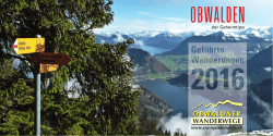 Wanderbroschüre 2016 - Obwaldner Wanderwege