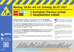 Tram 20/21/N20 Infoaushang