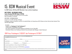 Flyer: BSW Musical Event Mary Poppins