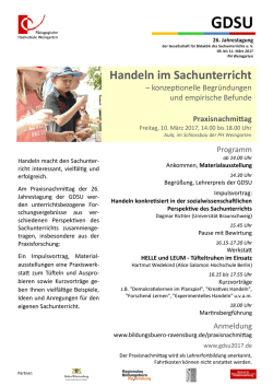 Handeln im Sachunterricht