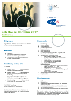 Job House Dornbirn 2017