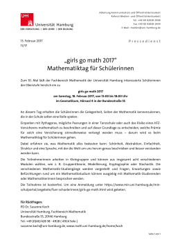Press release as PDF - Universität Hamburg