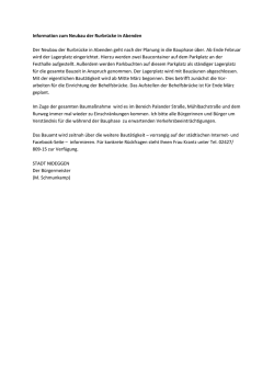 Information zum Neubau der Rurbrücke in Abenden