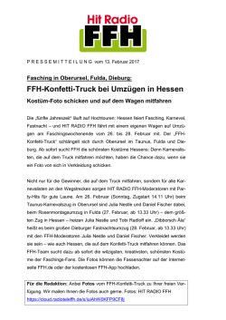 FFH-Konfetti-Truck bei Umz&uuml;gen in Hessen