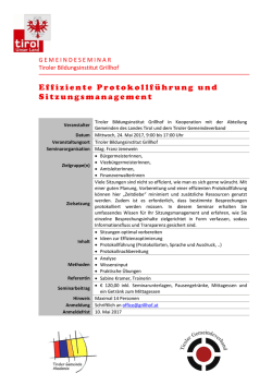 Effiziente Protokollf&uuml;hrung und Sitzungsmanagement