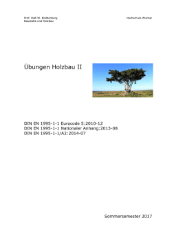 HB-II Aufgaben - Baustatik und Holzbau / Prof. Ralf