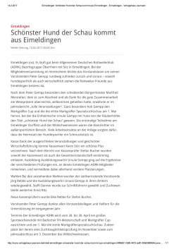 Schönster Hund der Schau kommt aus Eimeldingen - BG