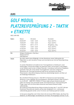 golf modul platzreifeprüfung 2 - taktik + etikette