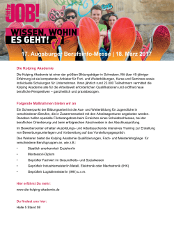 Kolping-Bildungs-GmbH - Fit for Job Augsburg
