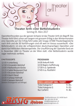 Theater Arth «Der Bettelstudent