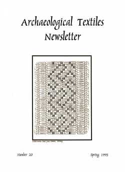 ATN 20 - Archaeological Textiles Newsletter