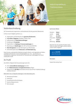 Industriepraktikum: Teamsassistenz