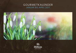 Hilton Gourmetkalender Januar-April 2017