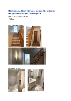 H&ouml;ttinger Au, 78m&sup2;, 3-Zimmer-Maisonette, zwischen Hauptuni und