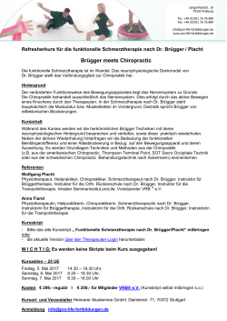 Brügger meets Chiropractic - Refresherkurs