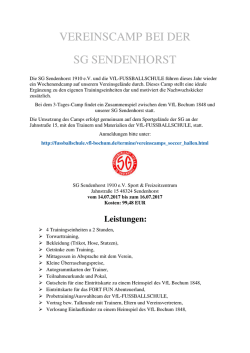 Infoschreiben_KIDS_ Camp 2017 - SG Sendenhorst