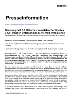 Samsung: Mit 7,3 Milliarden vernetzten Geräten bis 20201 müssen