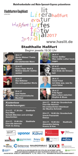 Flyer Haßfurter Literaturfestival